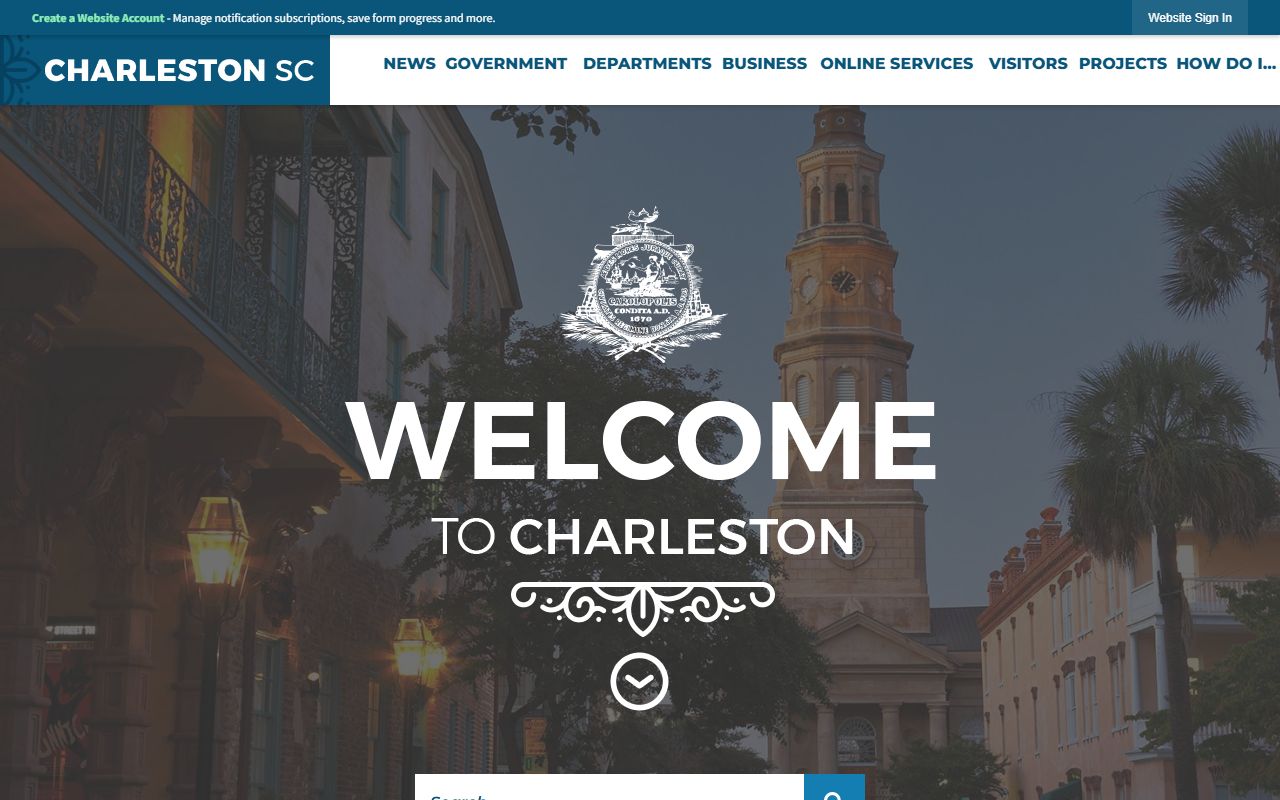 City of Charleston official website for traffic ticket records