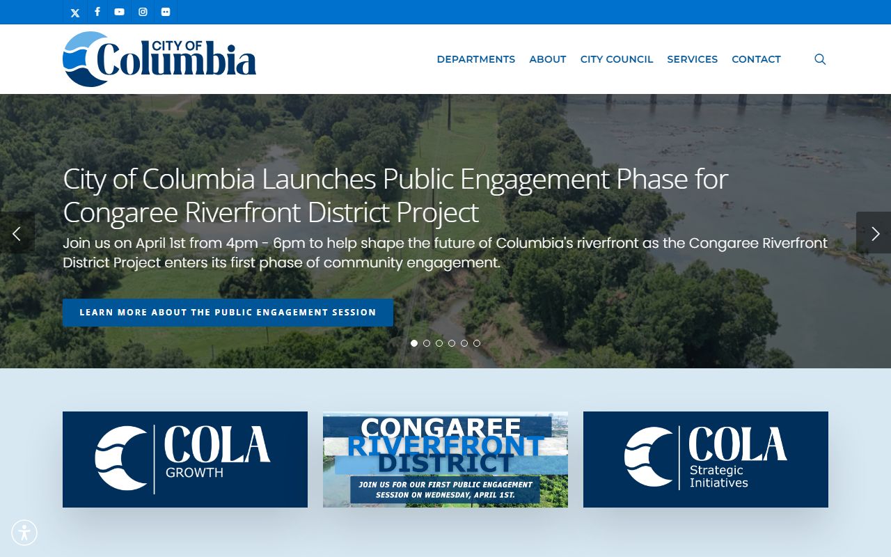 City of Columbia official website for traffic ticket records