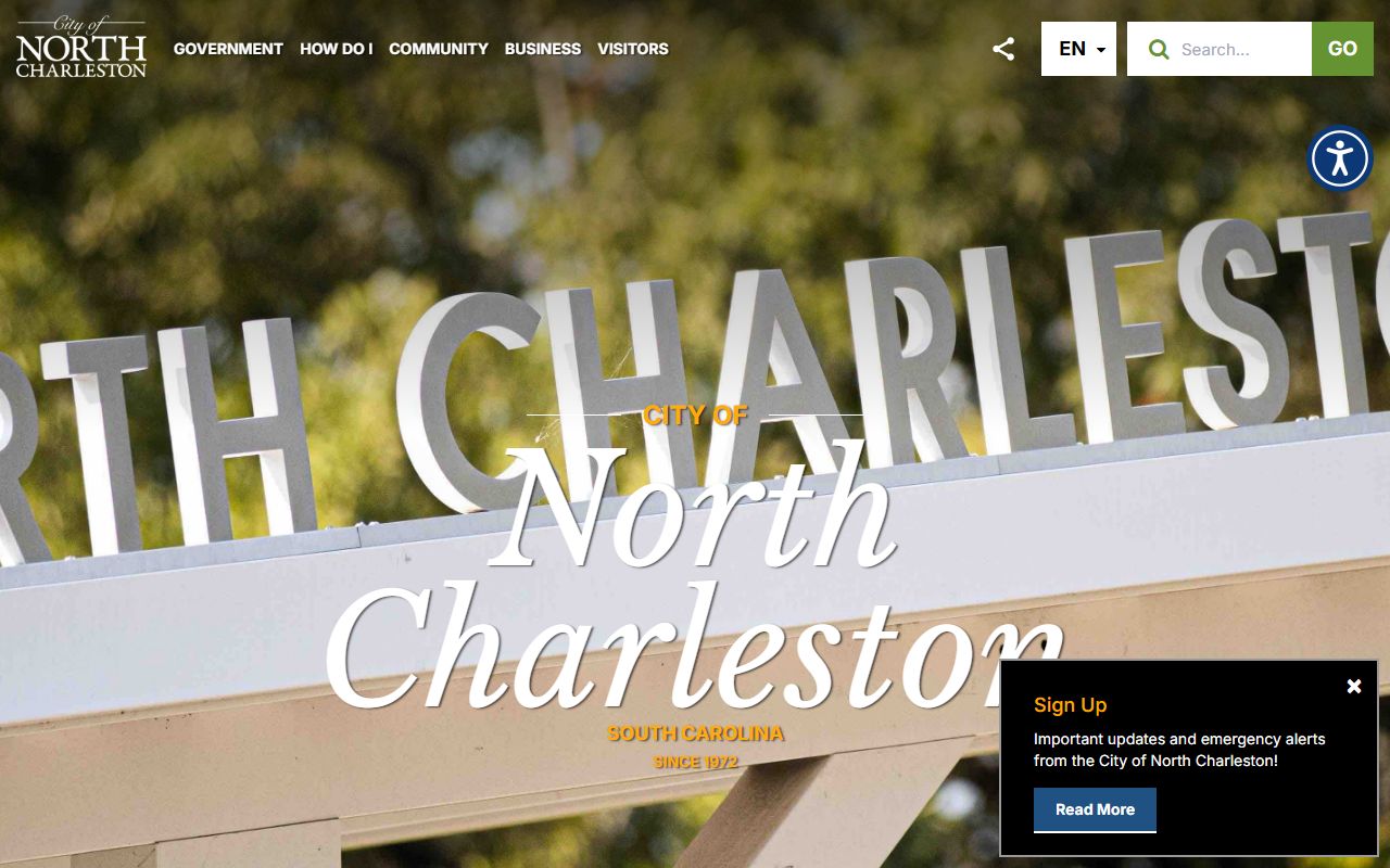 City of North Charleston official website for traffic ticket records