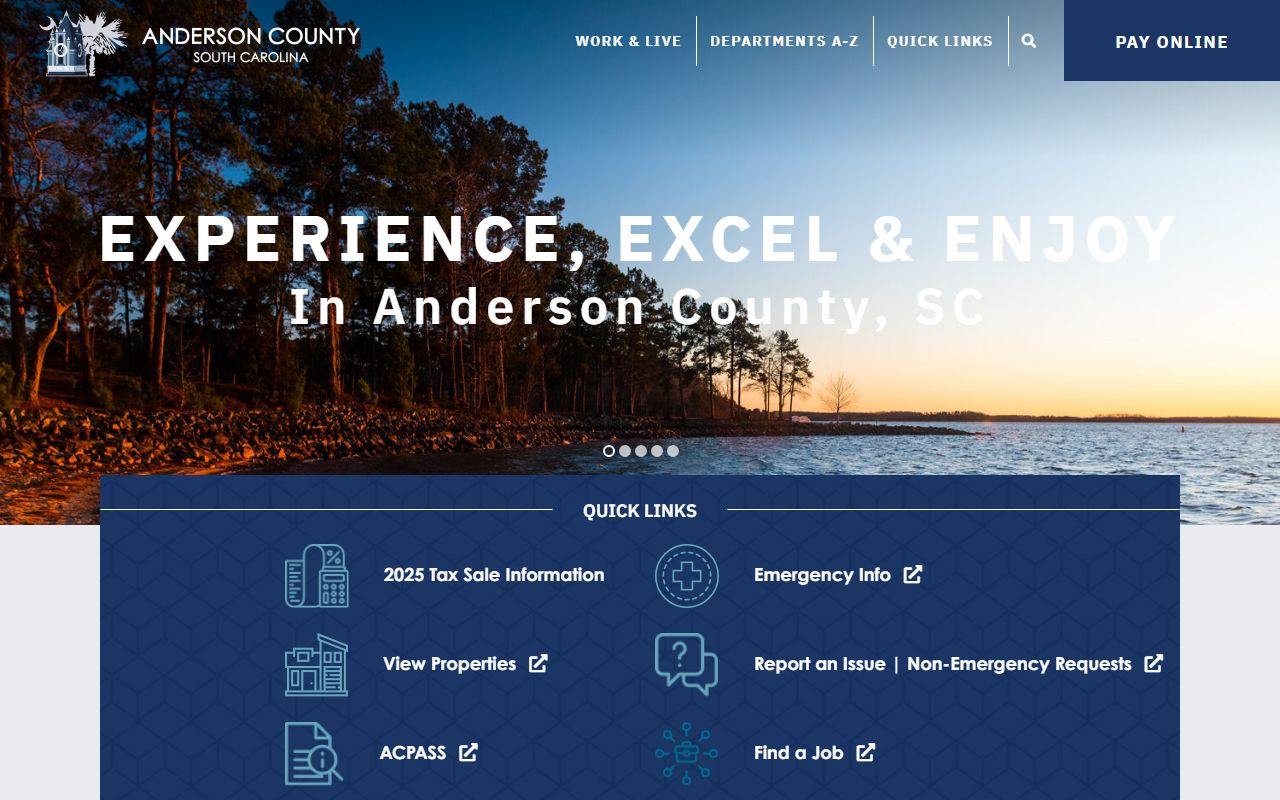 Anderson County government website traffic ticket records
