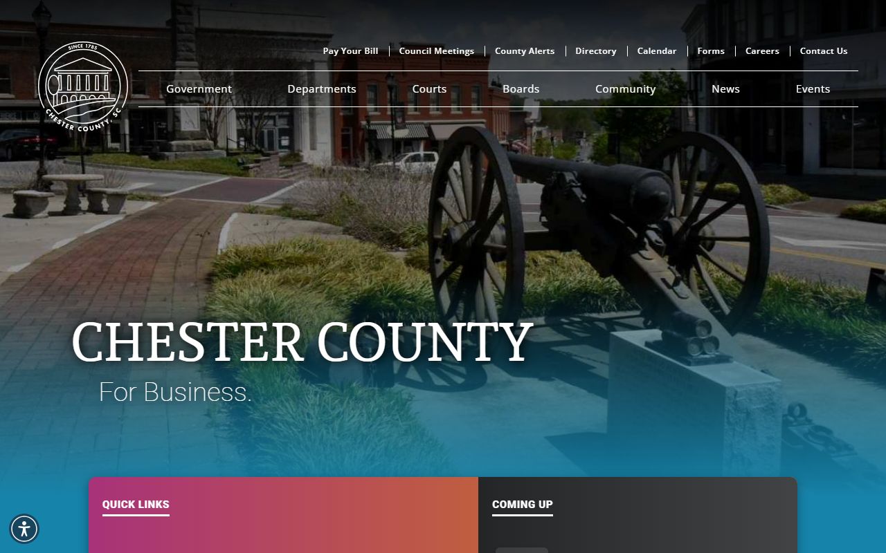 Chester County government website traffic ticket records