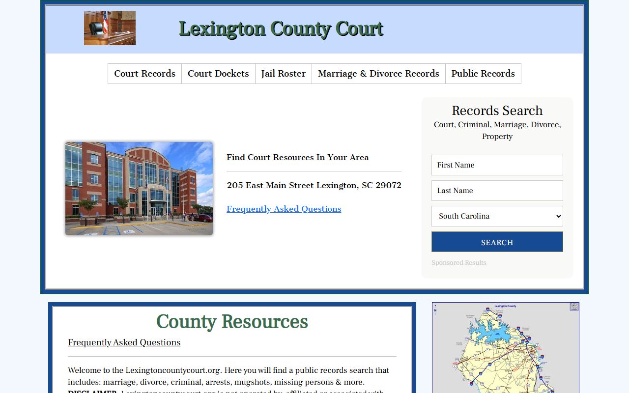 Lexington County traffic ticket records