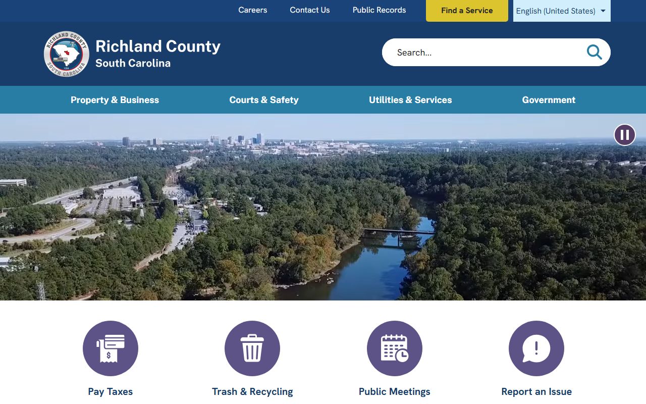 Richland County government website traffic ticket records
