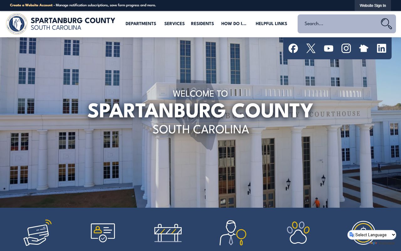 Spartanburg County government website traffic ticket records